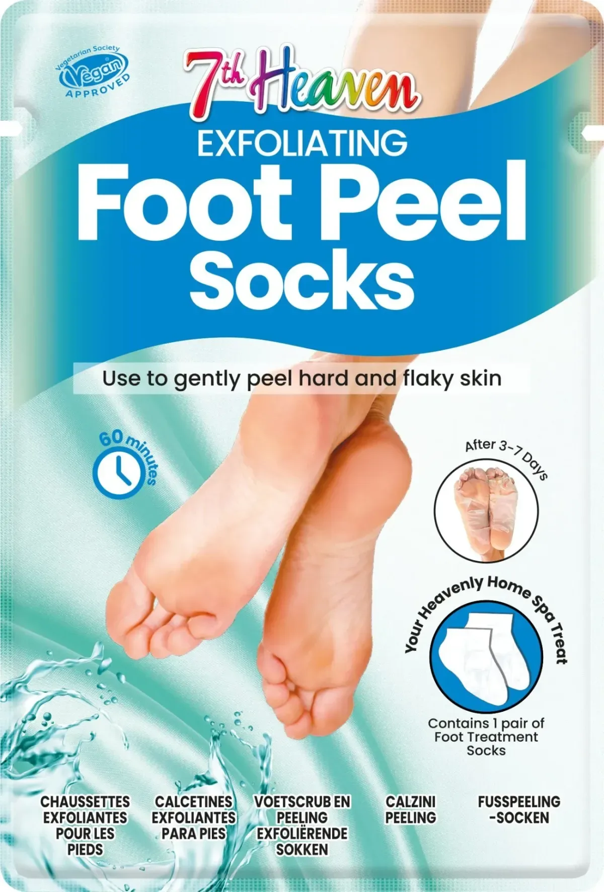 7TH HEAVEN Mască exfoliantă tip șosete pentru picioare, 1 pereche