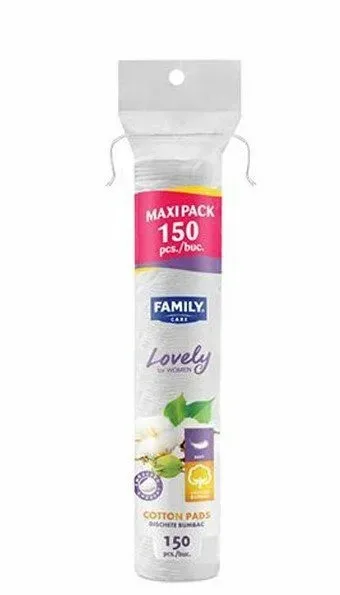 FAMILY CARE Lovely Dischete demachiante din bumbac, 150 buc